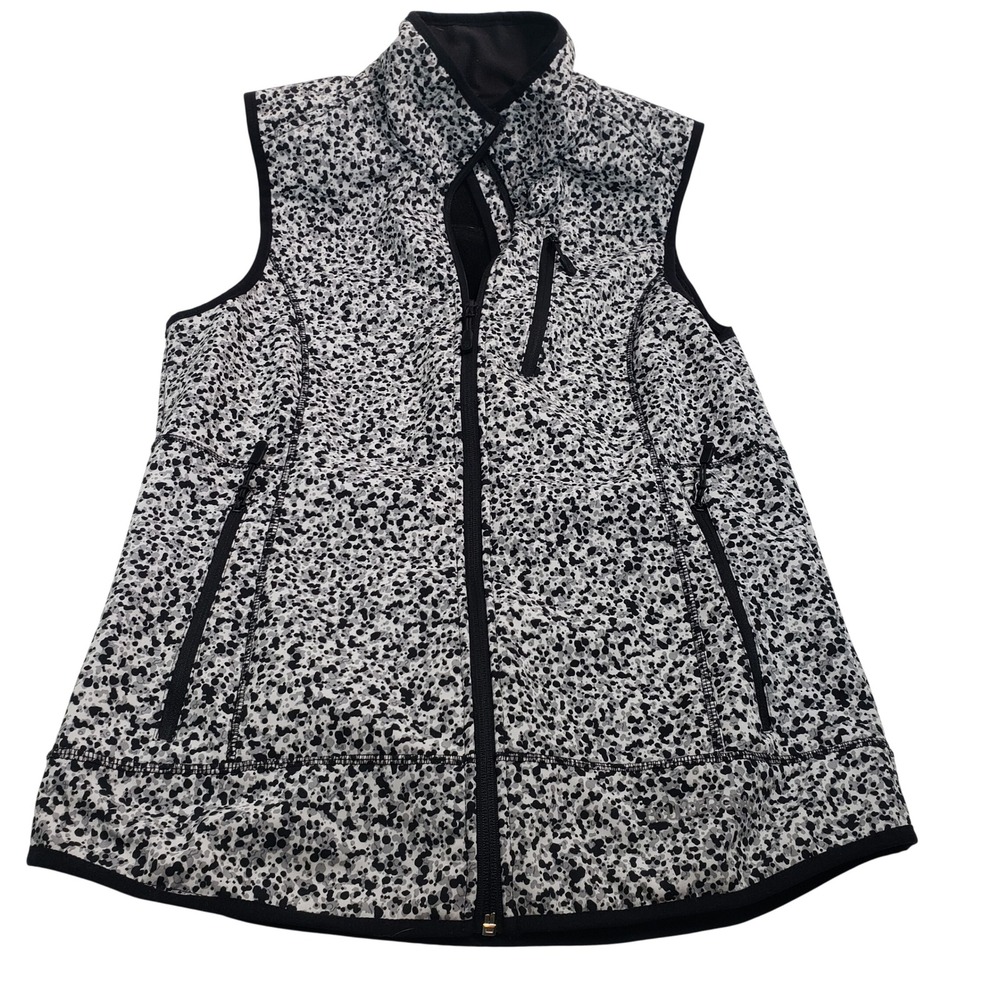 Boulder Gear Womens Softshell Vest‎ Black White Speckled Full Zip M 2732R